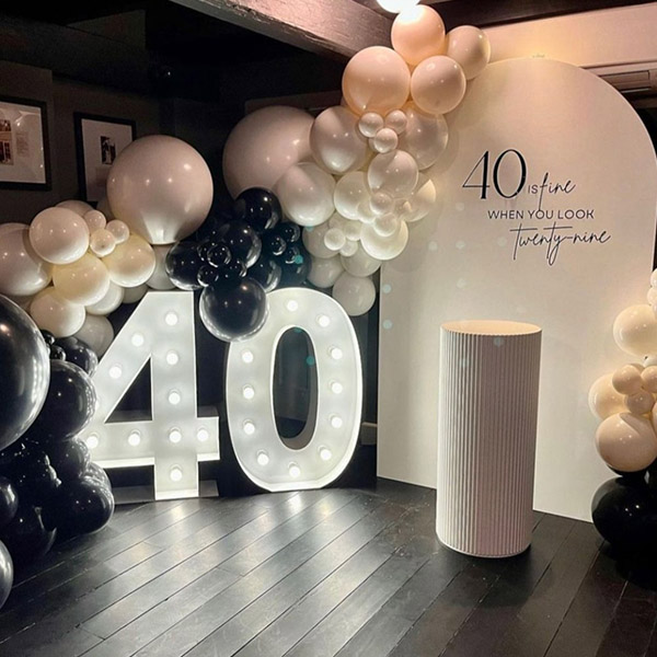 Light up letters event decor
